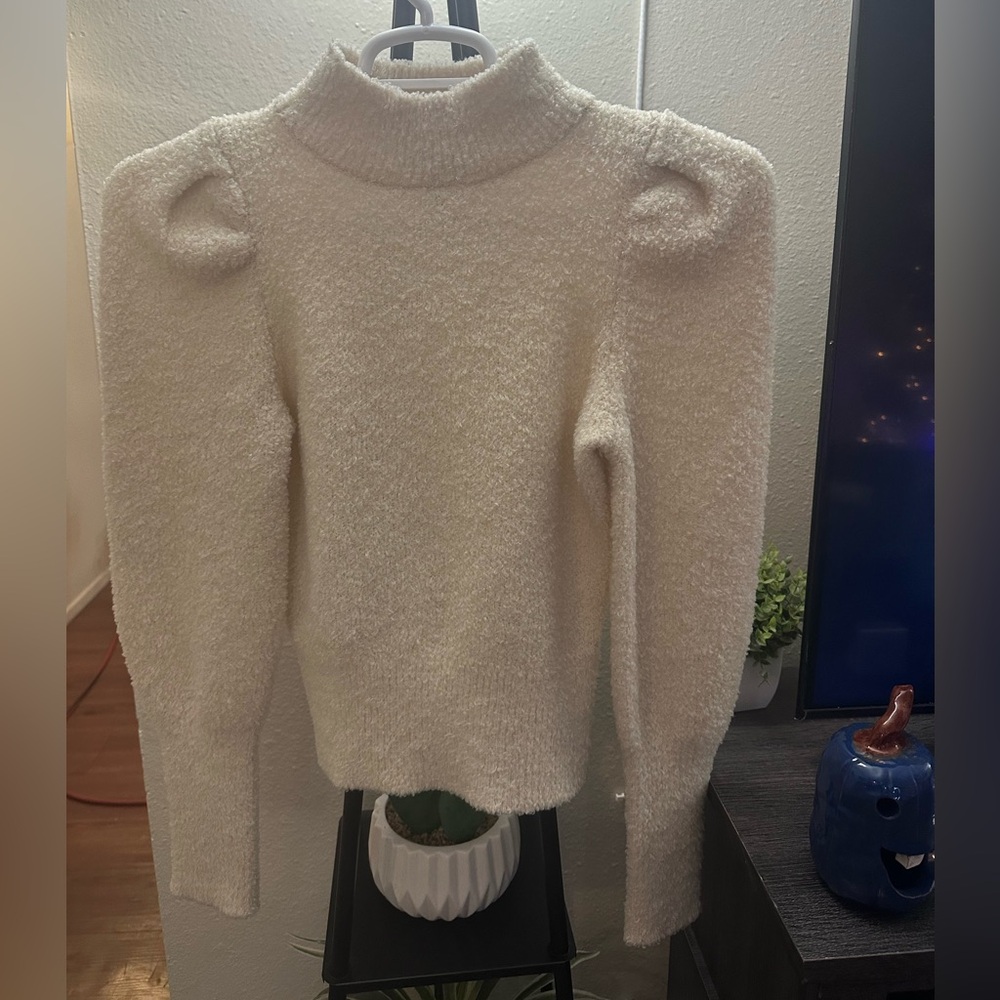 Express Cream Turtleneck Sweater